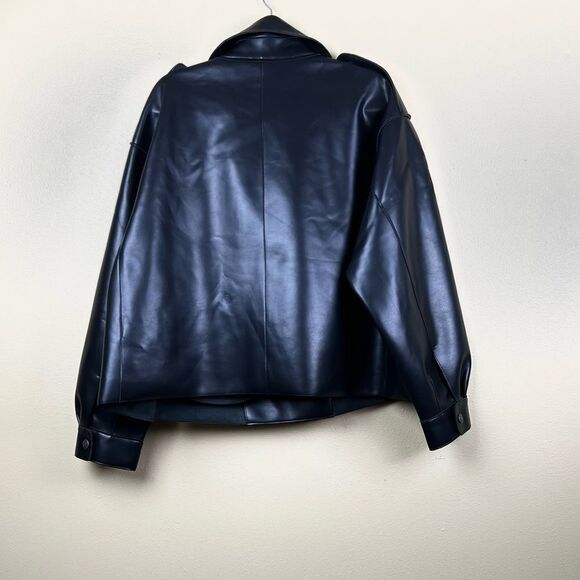 NWT Free People We the Free Jacket Black Vegan Leather Size XL - Picture 5 of 9